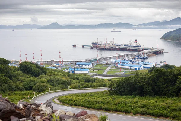 Companhia Ações Conjunta Transneft Porto Óleo Kozmino Navio Petroleiro Ponto — Fotografia de Stock