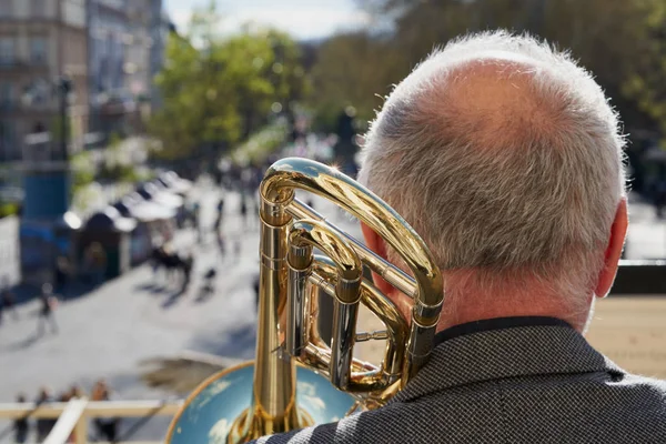 Концерт Trombone Открытым Небом — стоковое фото