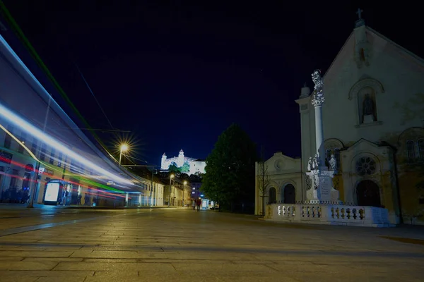 Bratislava Noite Eslováquia Capital — Fotografia de Stock