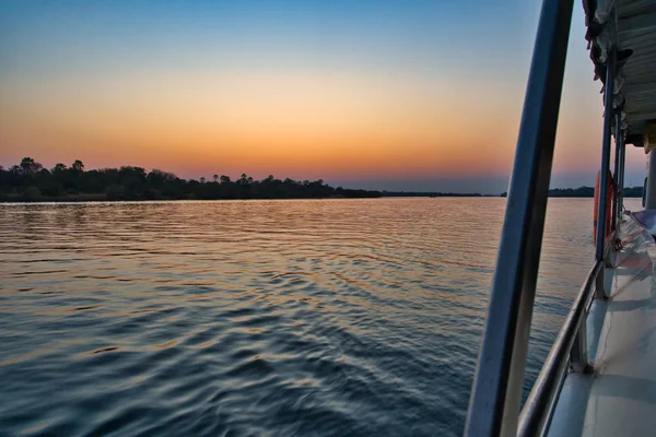 Zambezi River Sunset Zimbabwe Afrika — Stockfoto