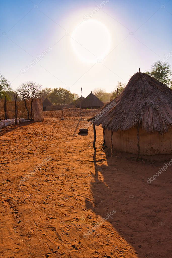 Old traditional village in Zambia, Africa