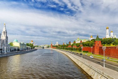 Panorama Moskova'da Kremlin dolgu üzerinde