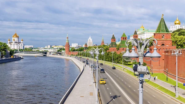 Panorama Auf Dem Kreml Damm Moskau — Stockfoto