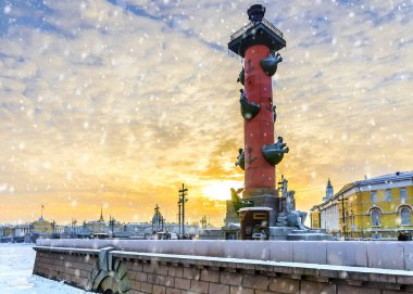 St. Petersbur kış günbatımı