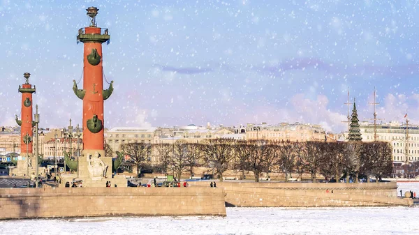 Взимку Вид Санкт Петербурзі — стокове фото