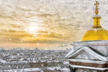 Kış St. Petersburg Panoraması