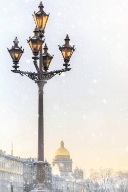 Kış St. Petersburg. Rusya