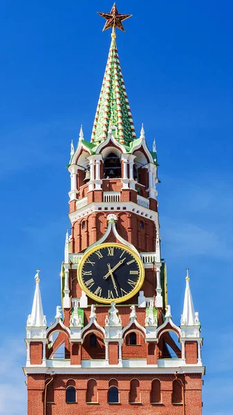 Der Spasskaja Turm Des Moskauer Kreml Moskau — Stockfoto