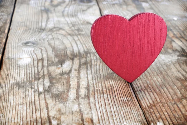 Red Wooden Heart Background Old Boards — Stock Photo, Image