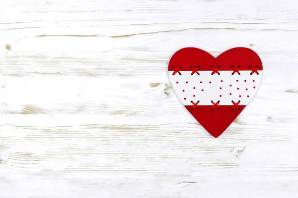 Valentine Day Red Heart White Boards Background — Stock Photo, Image