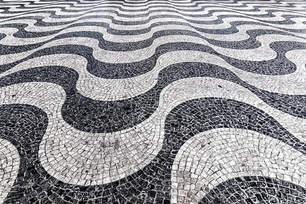 Pavimento Praça Rossio Lisboa — Fotografia de Stock