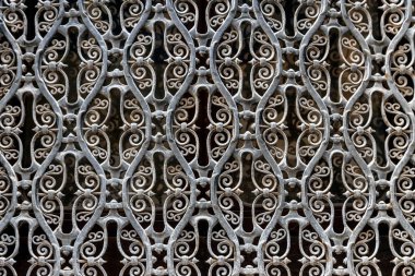 tracery iron lattice. background old iron lattice clipart