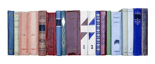 Livros antigos. Livros diferentes sobre fundo branco — Fotografia de Stock