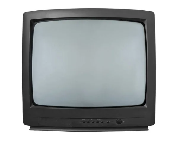 Stary TV. telewizja z Telerecording na białym tle. — Zdjęcie stockowe