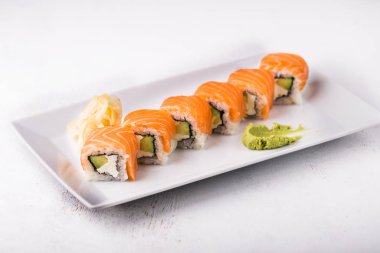 Asya gıda beyaz arka plan üzerinde izole Close-up