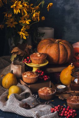 lezzetli kabak kekler, ön plan odaklanmak