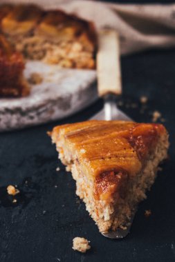 Pasta kızarmış muz, seçici odak Close-up