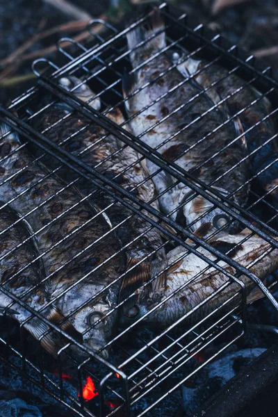 balık ızgara rendeleyin, seçici odak yakın çekim