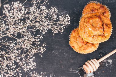 Tatlım, seçici odak ile cupcakes Close-up