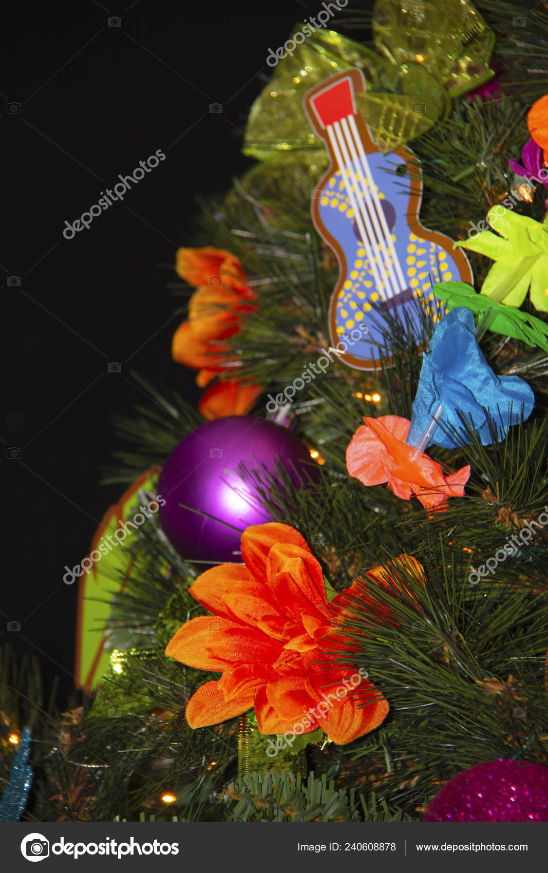 Hawaiian Themed Christmas Tree Decorations Stock Photo C Akcents