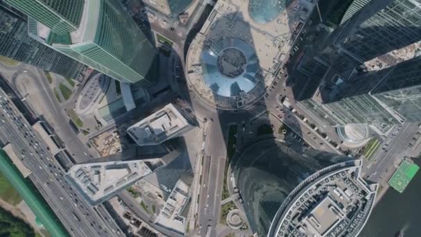 Aerial Photography Moscow Shooting Moscow International Business Center Moscow City — Stock Video