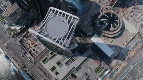 Aerial Photography Moscow Shooting Moscow International Business Center Moscow City — Stock Video