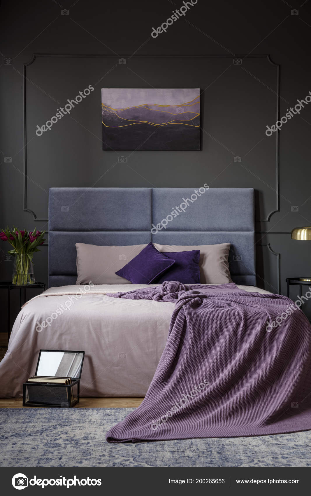 Dunkle Wand Schlafzimmer