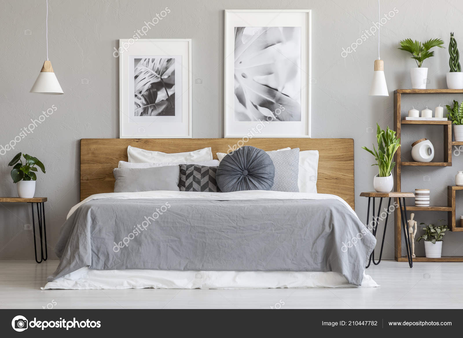 grey bed cushions