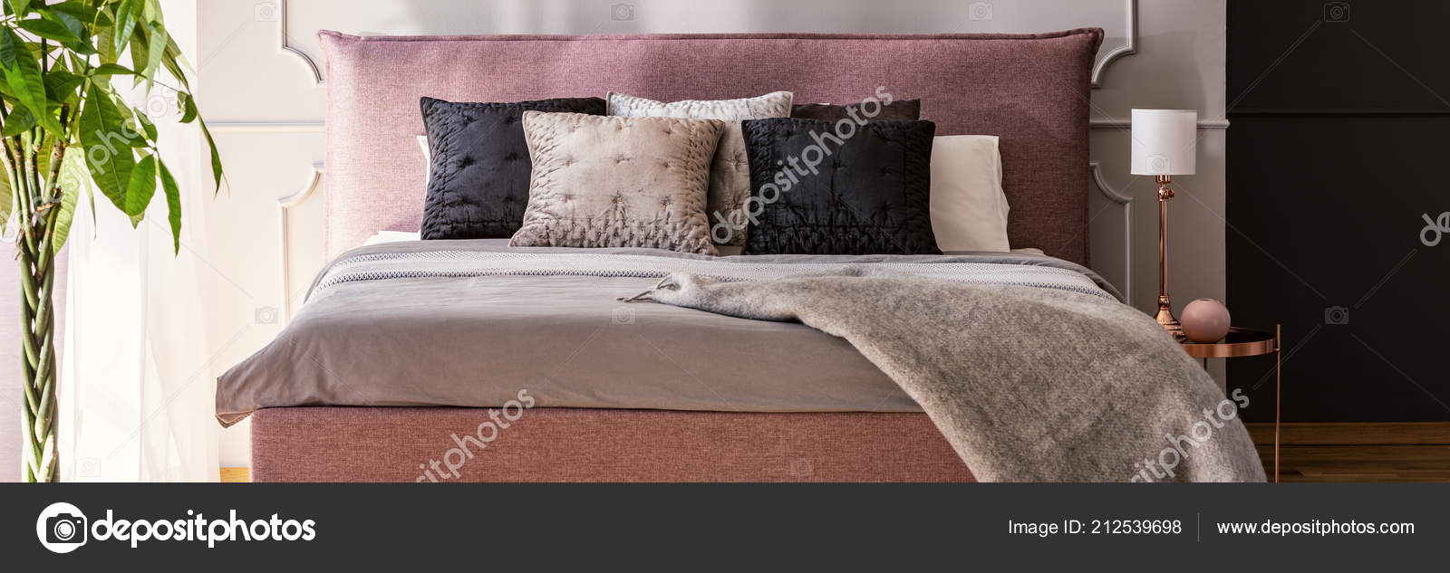 rose gold bed cushions