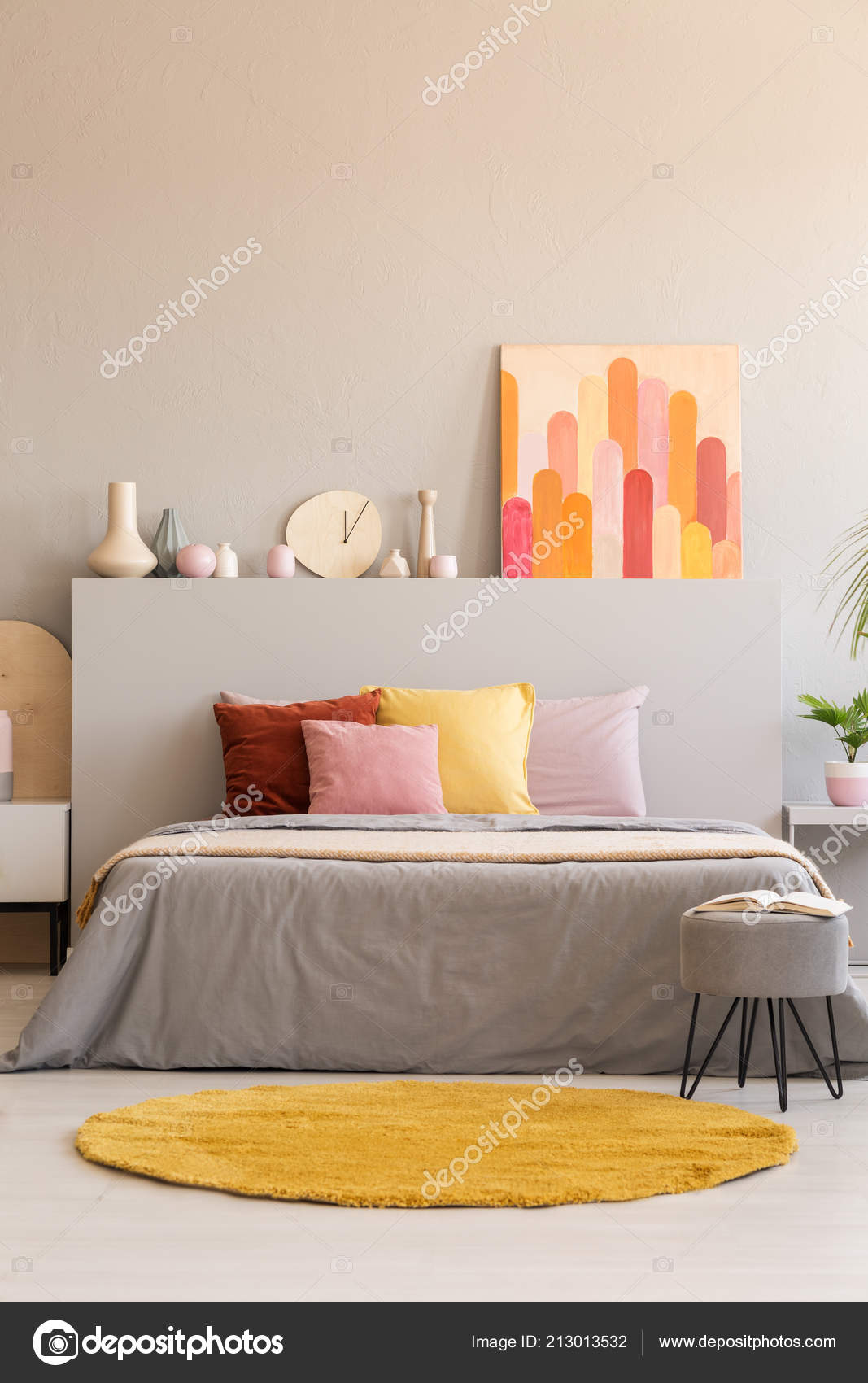 yellow pillows for bed