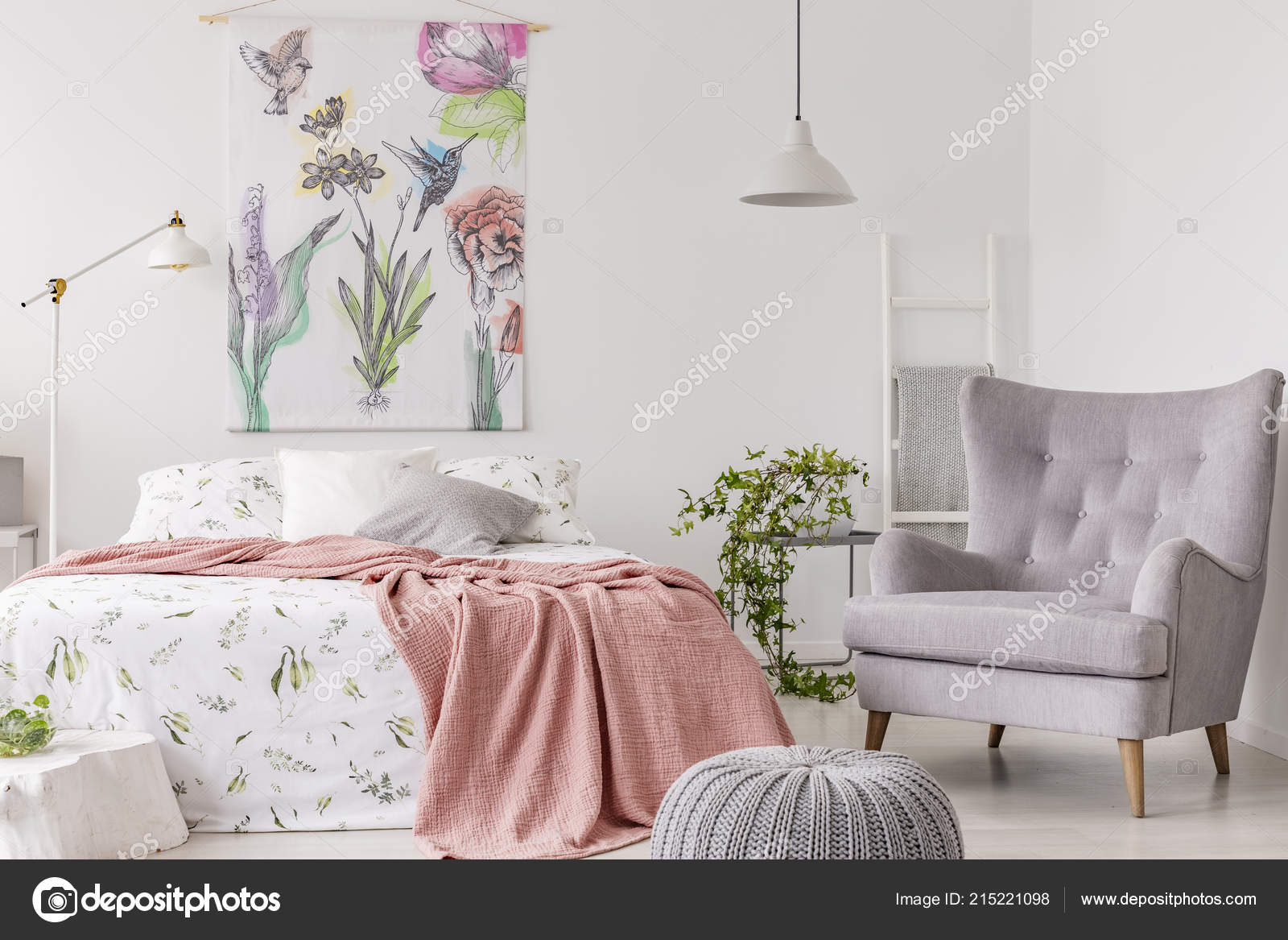 Peach Wall Paint Bedroom Sunny Bedroom Interior Bed