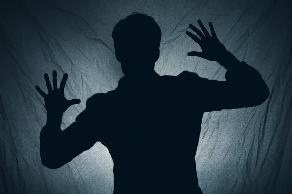 Shadow Man Dark Fabric — Stock Photo, Image