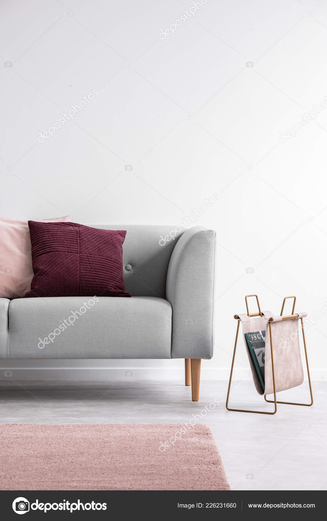 pink grey white cushions