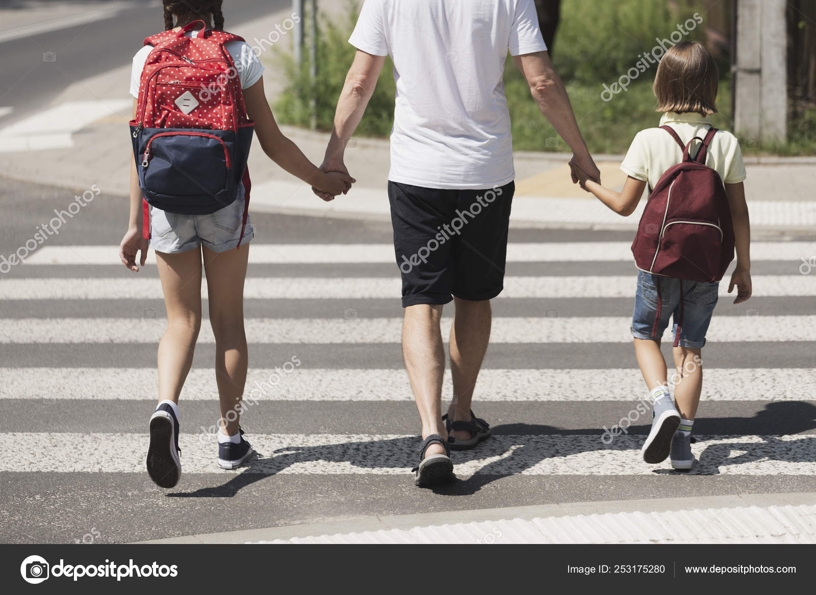 Responsible Parent Holding Hands Of Children While Walking Through Crosswalk Stock Photo By C Photographee Eu Responsible Parent Holding Hands Of Children While Walking Through Crosswalk Stock Photo By C Photographee Eu