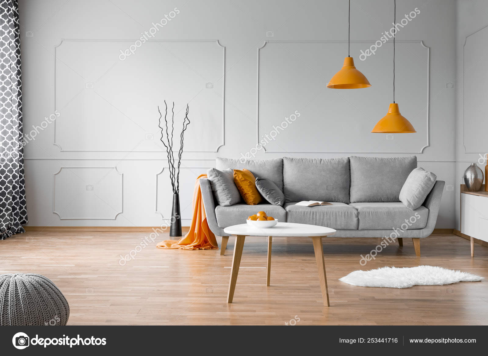 Orange and deals grey lounge
