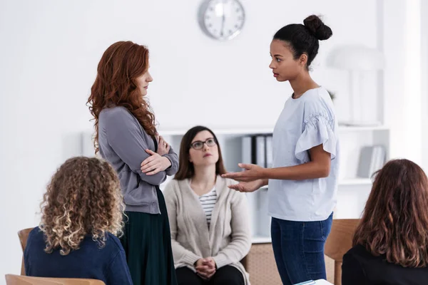 Support group during psychological therapy, training for women concept — Stock Photo, Image