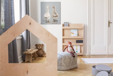 Tenement evde çocuk oyun odası gerçek fotoğraf