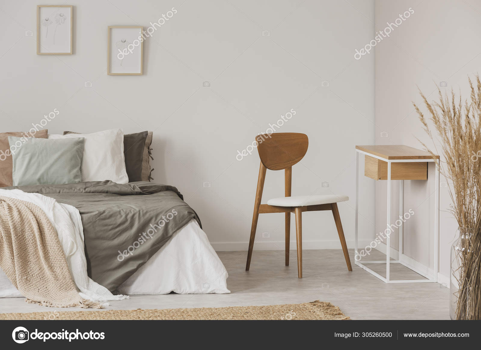 Stylish Chair Next To Warm King Size, King Size Chair Bed