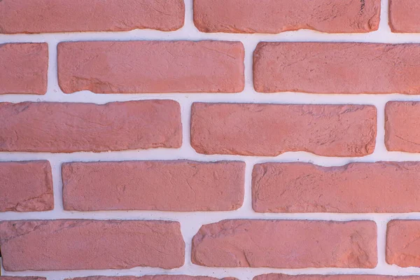 Textura Tijolos Decorativos Para Terminar Fachada Uma Casa Com Uma — Fotografia de Stock