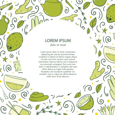 organik poster vektör illüstrasyon