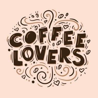 Kahve severler, vektör illüstrasyon