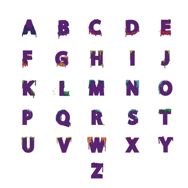 Alphabet Set Simple Style — Stock Vector