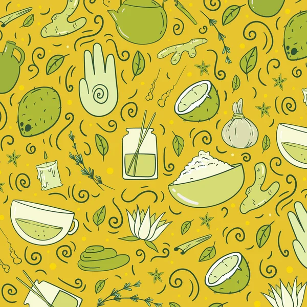 Ilustración Vectorial Alimentos Ecológicos — Vector de stock