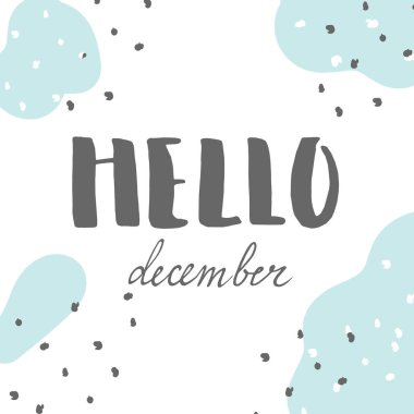 Afiş için Merhaba Aralık soyut tebrik