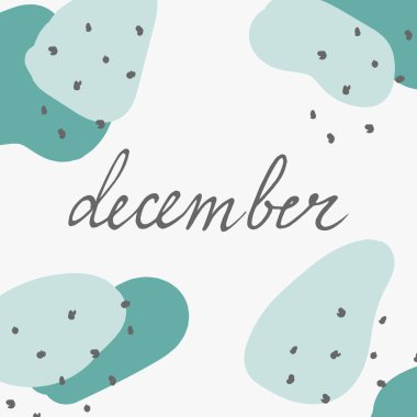 Afiş için Merhaba Aralık soyut tebrik