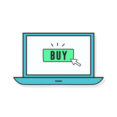 online alışveriş afişi, vektör illüstrasyon