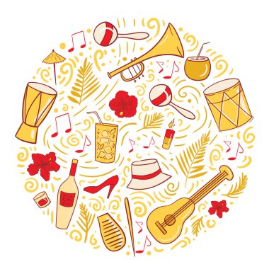 Salsa parti afiş, vektör illüstrasyon