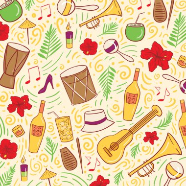 Salsa parti afiş, vektör illüstrasyon