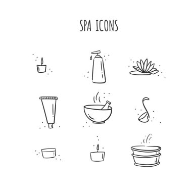 spa posteri, vektör illüstrasyon