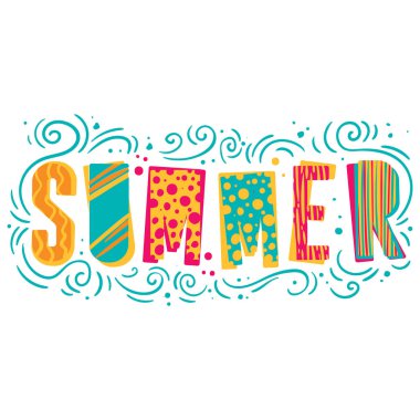 Yaz Poster, vektör çizim